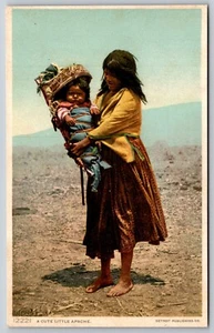 Postcard Native American Indian Apache Squaw and Baby Papoose *A1241 - Picture 1 of 2