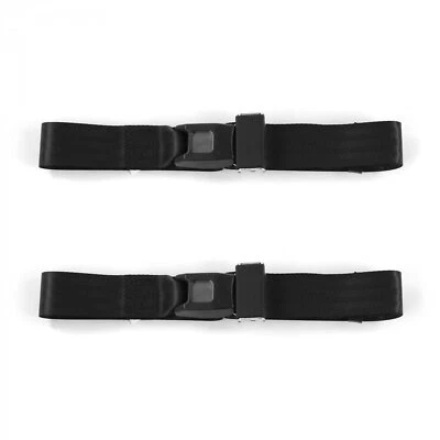 Early Cars 1900 - 1927 Standard 2pt Black Lap Bucket Seat Belt Kit - 2 Belts  - Image 1 of 4