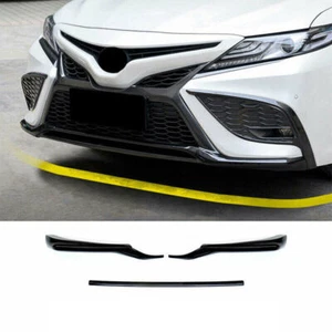 For Toyota Camry SE/XSE 2021-2023 Black Painted Front Bumper Lower Strips cover - Picture 1 of 9