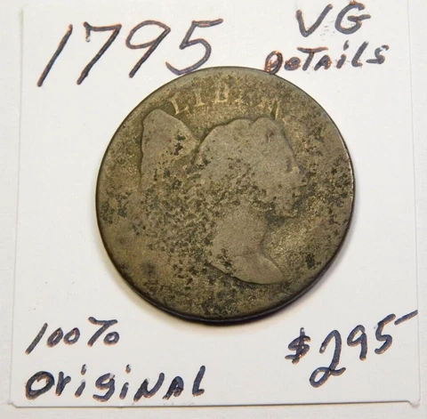 SCARCE 1795 VERY GOOD DETAILS DRAPED BUST LARGE CENT - 100% ORIGINAL⭐⭐ Cover