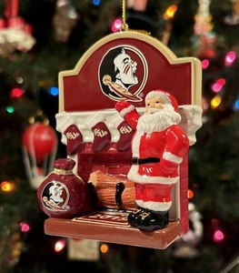 Danbury Mint FLORIDA STATE SEMINOLES Christmas HOLIDAY HEARTH Ornament: NCAA - Picture 1 of 12