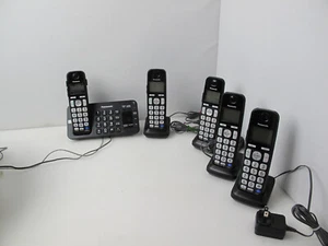 Panasonic Cordless Phone Set 5 Handsets Kx-tge240 Digital Answer - Picture 1 of 13