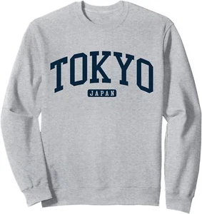 Tokyo Japan College University Style Navy Sweatshirt - Picture 1 of 4