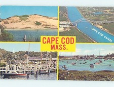 Pre-1980 FOUR VIEWS ON ONE POSTCARD Cape Cod Massachusetts MA i0877