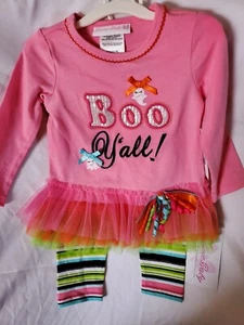 BONNIE JEAN BABY Halloween "Boo Y'all" Top & Leggings Set NWT Choose Size - Picture 1 of 3