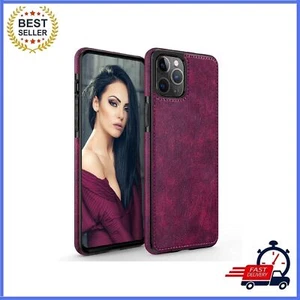 iPhone 14 Pro Case Slim Luxury Elegant PU Leather Flexible Shockproof Full Body - Picture 1 of 11