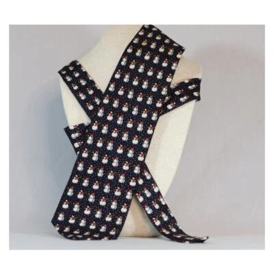 Corbata de cuello Old Navy Clothing Co Navidad para hombre muñecos de nieve sobre fondo azul marino Foto 1 de 4