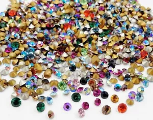 100 Vintage Swarovski Crystal 4mm. To 5mm. Rhinestones - Jewelry Repair J54 - Picture 1 of 4