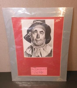 RAY BOLGER WIZARD OF OZ SCARECROW SIGNED CARD MATTED W/PHOTO COA - NICE - Bild 1 von 7