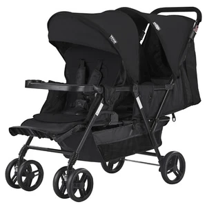 VEVOR Cochecito Doble Plegable Ligero Asiento Tándem para Niños Pequeños, Negro - Imagen 1 de 12