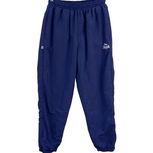 Lonsdale Blue Jogger Track Pants Elastic Waist Zippered Ankles Medium - Picture 1 of 7