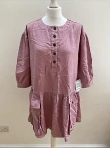 Free People Button Front Shirt Dress. Mauve/Purple. XS - Picture 1 of 7