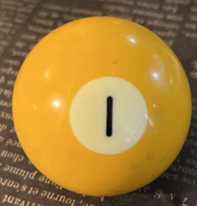 Vintage Yellowed 2 1/4" Diameter Pool/Billiard Ball Replacement #1 - Picture 1 of 2