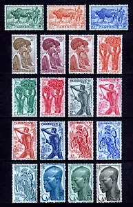 CAMEROUN — SCOTT 304-321 — SET RITRATTI 1946 — MH — SCV 23$ - Foto 1 di 2