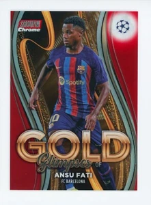 2022-23 Ansu Fati Topps Stadium Club Chrome Red Refractor FC Barcelona Card 3/5 - Bild 1 von 3