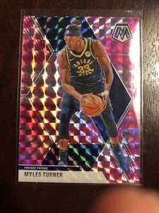 Myles Turner Camo Pink Prizm 2019-20 Panini Mosaic Indiana Pacers #195 - Imagen 1 de 2