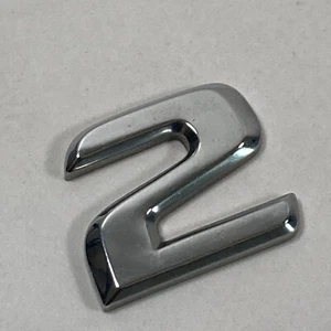 1996-2002 Mercedes-Benz E320 4Matic Emblem Number '2' Rear Trunk Tailgate Chrome - Picture 1 of 9