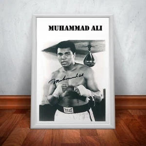 Muhammad Ali Autographed Poster Print. A3 A2 A1 Sizes - Picture 1 of 2