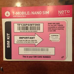 Net10 Wireless / T Mobile Keep Your Own Phone Prepaid  NANO SIM Kit