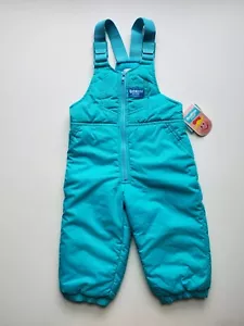 Vintage NWT Toddler Oshkosh Bgosh Snow Pant Overall Bibs Winter Size 2T Snowsuit - Picture 1 of 8