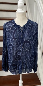 Polo Ralph Lauren große durchsichtige Blues-Krawatten für Damen am Hals TOP - Bild 1 von 10