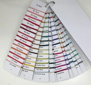 Planet Earth Single strand silk collection Fan Deck sample book for 13 14 count - Picture 1 of 2