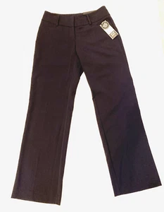 Apt. 9 Pants Womens 2 Navy Blue Curvy Trouser Dress Slacks Straight Wide Leg NEW - Picture 1 of 16