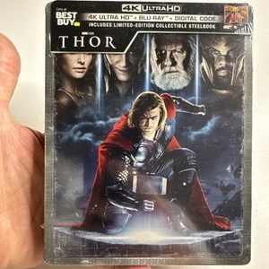 THOR 4K ULTRA HD + BLU-RAY LIMITED EDITION BEST BUY STEELBOOK BRAND NEW SEALED - Picture 1 of 7