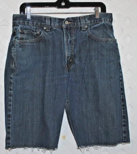 Levi's 505 Shorts Men's 33 / 11 Blue Medium Wash Cotton Denim Cutoffs - Picture 1 of 5