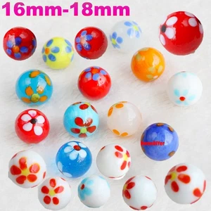 16mm Multicolour Glass Marbles Solid Balls Toys Crafts Fish Tank Vase Decorative - Picture 1 of 29