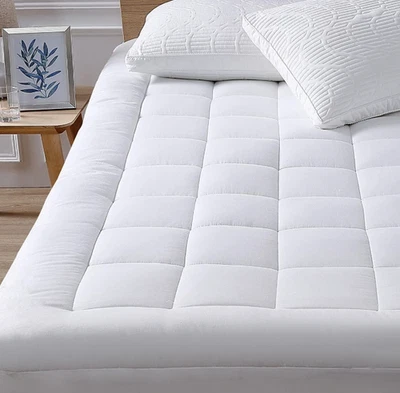 Cubierta de almohadilla de colchón Queen Colchón de enfriamiento Topper Almohada Superior con plumón Alterna... Foto 1 de 4