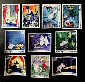 Japan Stamps 2025 Greetings MOOMIN 110¥ Complete Set of 10 /Used/VF - Picture 1 of 4