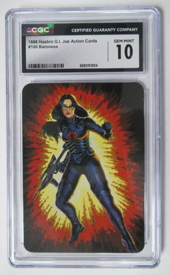1986 Hasbro G.I. Joe Action Card Baroness #100 CGC 10 - Image 1 of 3