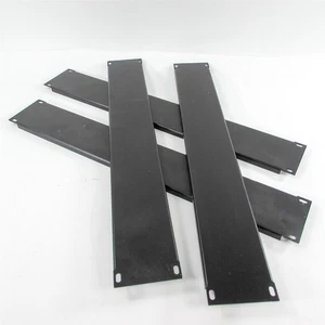NOS Lot of (4) Universal Aluminum 12 Gauge - 2U Blank Rack Mount Flanged Panel  - Picture 1 of 3