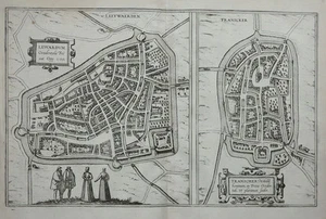 NIEDERLANDE HOLLAND FRIESLAND LEEUWARDEN FRANEKER BRAUN HOGENBERG 1581 - Picture 1 of 1