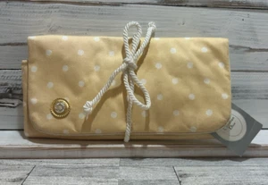 Christian Dior Vintage Travel Organizer Beauty Jewelry Makeup Bag yellow NWT - Picture 1 of 7