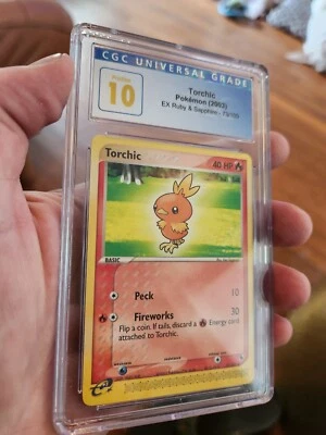 (POP 2) CGC 10 PRISTINE 2003 Pokemon Ex Ruby & Sapphire Torchic 73/109 Card - Image 1 of 4