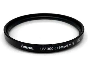 Hama uv-Filter UV 390 (0-Haze) ( Ix) Filter 72mm Circular Filter Thread M72 - Picture 1 of 1