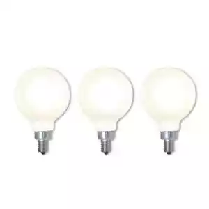 Bulbrite 40-Watt G16 Milky Dimmable (E12) Candelabra Screw Base Decorati(3-Pack) - Picture 1 of 8