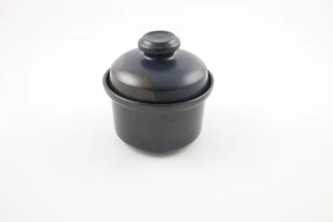 Vtg Iron Mountain Stoneware Pottery Blue Ridge Lidded Sugar Bowl Nancy Patterson - Picture 1 of 7