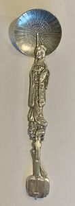 Sterling Silver Japanese Springtime Geisha With Umbrella and Shamisen .95 Spoon