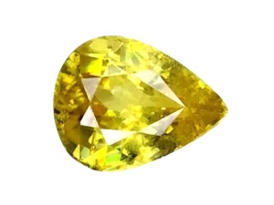 2.67cts Green yellow sphene pear cut loose gemstones "see video" - Picture 1 of 3