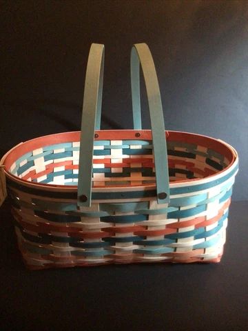 Rare 2014 Longaberger  Coral Reef Beach Basket Hard To Find Cover