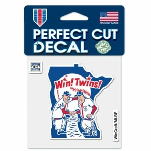MINNESOTA TWINS PERFECT CUT COOPERSTOWN RETRO DECAL 4"X4" WINDOWS PHONE LAPTOP - Picture 1 of 1