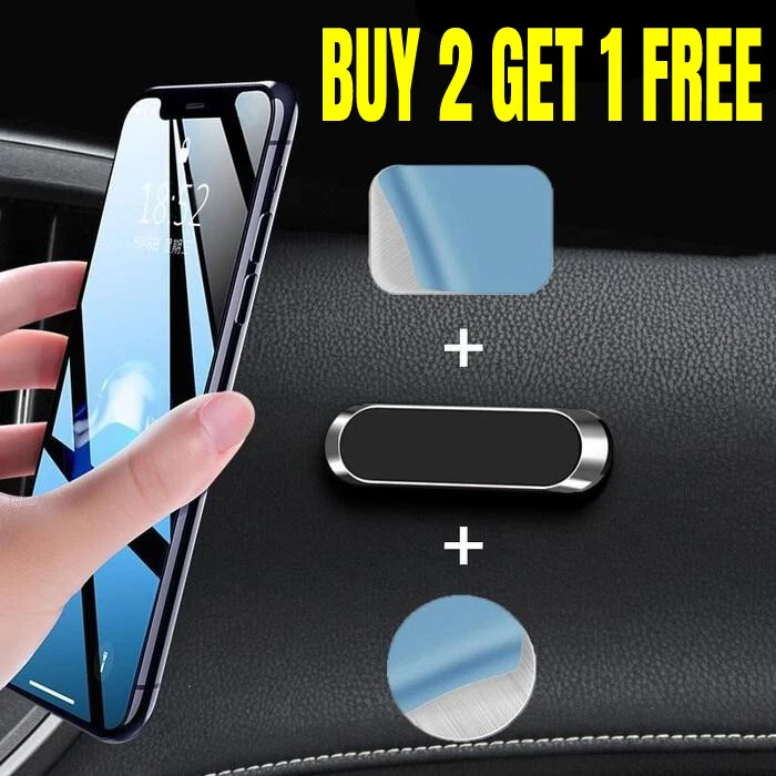 Magnetic Universal Car Mount Strip Phone Stand Holder Strong Magnet +Metal Plate - Image 1 of 4