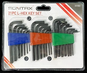 Sontax 21 pc L-Hex Key Wrench Set Include SAE Torx & Metric (8-AQ-25) - Picture 1 of 2