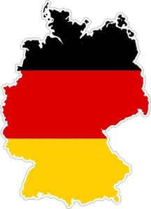 Sticker car moto map flag vinyl outside wall decal macbbook germany german - Picture 1 of 1
