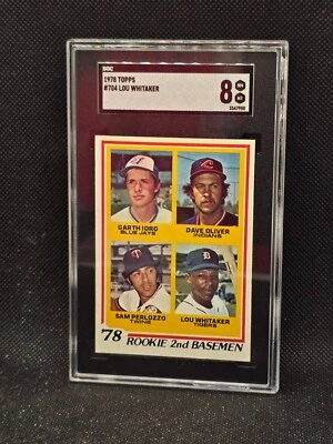 1978 Topps - Rookie 2nd BaSE Lou Whitaker, Garth Iorg, Sam Perlozzo #704 SGC 8 - Image 1 of 2