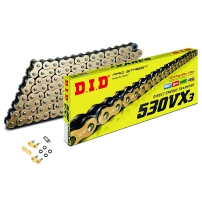 Fits Honda CB900 Hornet 530x114 DID Gold Heavy Duty X-Ring Drive Chain - Image 1 of 4