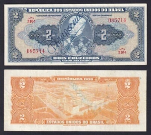 Banconota Brasile 2 cruzeiros 1944 P.-133a BB+/VF+ - Imagen 1 de 1
